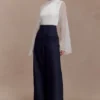 Ida Sheer Asymmetrical Long Sleeve Cape – White Ida Sheer Asymmetrical Long Sleeve Cape – White