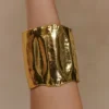 Ilania Textured Bangle – Gold