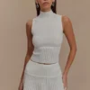 Indy Pointelle Knit Top – Ivory