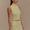 Indy Pointelle Knit Top – Lemon