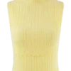 Indy Pointelle Knit Top – Lemon