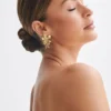 Infatuated Drop Flower Earrings – Gold Infatuated Drop Flower Earrings – Gold