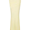 Irene Gathered Knit Maxi Skirt – Lemon Irene Gathered Knit Maxi Skirt – Lemon