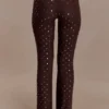 Jackie Diamante Straight Leg Pants – Chocolate Jackie Diamante Straight Leg Pants – Chocolate
