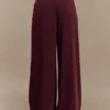 Jacqueline Pleated Wide Leg Pants – Mahogany Jacqueline Pleated Wide Leg Pants – Mahogany
