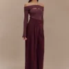 Jacqueline Pleated Wide Leg Pants – Mahogany Jacqueline Pleated Wide Leg Pants – Mahogany
