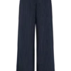Jacqueline Pleated Wide Leg Pants – Navy Pinstripe Jacqueline Pleated Wide Leg Pants – Navy Pinstripe