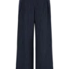 Jacqueline Pleated Wide Leg Pants – Navy Pinstripe Jacqueline Pleated Wide Leg Pants – Navy Pinstripe
