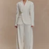 Cyrene Linen Wide Leg Pants – Oat Marle Cyrene Linen Wide Leg Pants – Oat Marle