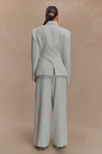 Jameson Cinched Suiting Blazer – Light Sage