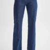 Janine High Waisted Straight Leg Jeans – Dark Blue Janine High Waisted Straight Leg Jeans – Dark Blue