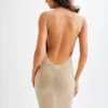 Jasmyn Hot Fix Maxi Dress With Mesh Back – Nude Jasmyn Hot Fix Maxi Dress With Mesh Back – Nude
