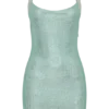 Jasmyn Hot Fix Mini Dress With Mesh Back – Mint Jasmyn Hot Fix Mini Dress With Mesh Back – Mint