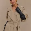 Jasper Faux Leather Elbow Length Gloves – Black