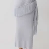 Jaytee Knit Maxi Skirt With Fringe Tie – Sky Blue Jaytee Knit Maxi Skirt With Fringe Tie – Sky Blue
