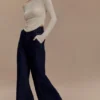 Jen Wide Leg Flare Denim Jeans – Indigo Blue Jen Wide Leg Flare Denim Jeans – Indigo Blue