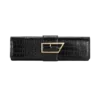 Jessica Faux Leather Crocodile Clutch – Black Jessica Faux Leather Crocodile Clutch – Black