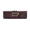 Jessica Faux Leather Crocodile Clutch – Burgundy Jessica Faux Leather Crocodile Clutch – Burgundy