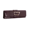 Jessica Faux Leather Crocodile Clutch – Burgundy Jessica Faux Leather Crocodile Clutch – Burgundy