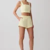 Josephine Cotton Shorts With Waistbands – Lemon Josephine Cotton Shorts With Waistbands – Lemon