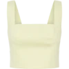 Josephine Crop Top With Open Back – Lemon Josephine Crop Top With Open Back – Lemon