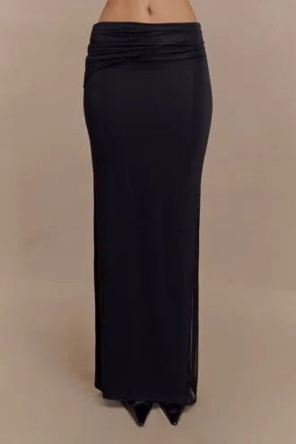 Judy Slinky And Mesh Maxi Skirt – Black Judy Slinky And Mesh Maxi Skirt – Black