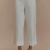 Kaitlyn Cropped Wide Leg Jeans – White Kaitlyn Cropped Wide Leg Jeans – White