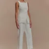 Kaitlyn Cropped Wide Leg Jeans – White Kaitlyn Cropped Wide Leg Jeans – White