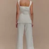 Kaitlyn Cropped Wide Leg Jeans – White Kaitlyn Cropped Wide Leg Jeans – White