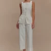 Kaitlyn Cropped Wide Leg Jeans – White Kaitlyn Cropped Wide Leg Jeans – White