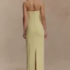 Kalila Strapless Crepe Maxi Dress – Lemon Kalila Strapless Crepe Maxi Dress – Lemon