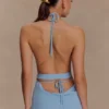Katalina Chiffon Cowl Halter Top – Sky Blue Katalina Chiffon Cowl Halter Top – Sky Blue