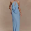 Katalina Chiffon Maxi Skirt – Sky Blue