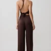 Kayla Silk Blend Straight Leg Pants – Dark Chocolate Kayla Silk Blend Straight Leg Pants – Dark Chocolate