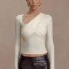 Kaylen Knit Long Sleeve Top – Ivory Kaylen Knit Long Sleeve Top – Ivory