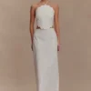 Kensley Broderie Midi Skirt – White