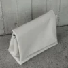 Kiera Faux Leather Oversized Clutch – Ivory
