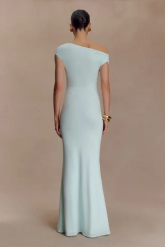 Kinsley Slinky Maxi Dress With Hardware – Lagoon
