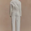 Kirra Cinched Denim Jacket – White Kirra Cinched Denim Jacket – White