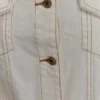 Kirra Cinched Denim Jacket – White Kirra Cinched Denim Jacket – White