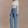 Kirralee Straight Leg Cuffed Jeans – Classic Blue Kirralee Straight Leg Cuffed Jeans – Classic Blue