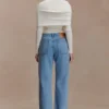 Kirralee Straight Leg Cuffed Jeans – Classic Blue Kirralee Straight Leg Cuffed Jeans – Classic Blue