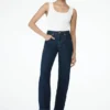 Kirralee Straight Leg Cuffed Jeans – Indigo Blue Kirralee Straight Leg Cuffed Jeans – Indigo Blue