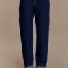 Kirralee Straight Leg Cuffed Jeans – Indigo Blue Kirralee Straight Leg Cuffed Jeans – Indigo Blue