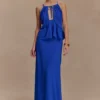 Katalina Chiffon Maxi Skirt – Cobalt Blue