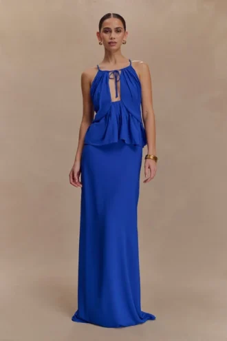 Korra Chiffon Halter Top – Cobalt Blue Korra Chiffon Halter Top – Cobalt Blue