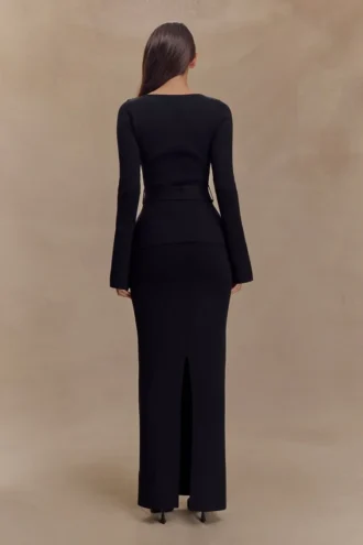 Kyle Knit Maxi Skirt – Black Kyle Knit Maxi Skirt – Black