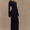 Kyle Knit Maxi Skirt – Black