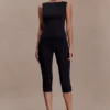 Kyra Open Back Scuba Crepe Top – Black Kyra Open Back Scuba Crepe Top – Black