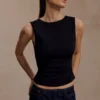 Kyra Open Back Scuba Crepe Top – Black Kyra Open Back Scuba Crepe Top – Black